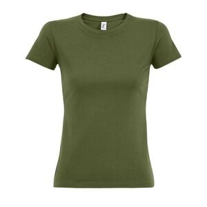 SOL'S 11502 - Imperial WOMEN Damski T Shirt Z Okrągłym ściągaczem military green