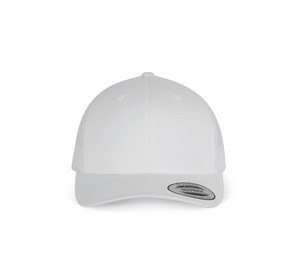 K-up KP912 - STYL RETRO- TRUCKER CAP- 6 paneli Biel/biel