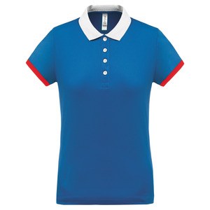 Proact PA490 - Damska koszulka polo w stylu pika Sporty Royal Blue / White / Red