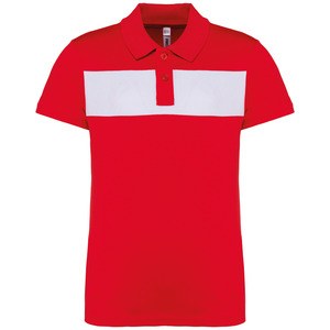 Proact PA494 - Dziecięca koszulka polo z krótkim rękawem Sportowa czerwień/biel