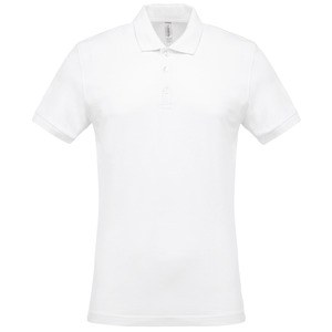 Kariban K254 - Men's short-sleeved piqué polo shirt Biały