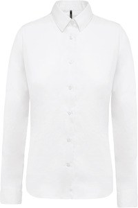 Kariban K510 - Damska bawełniana popelinowa koszula z długim rękawem