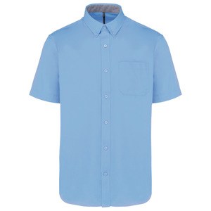 Kariban K587 - Koszula z krótkim rękawem z bawełny Błękit