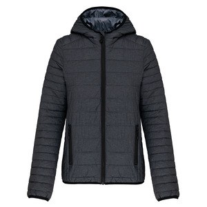 Kariban K6111 - Ladies' lightweight hooded down jacket Ciemny szary