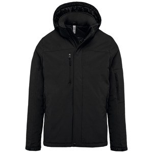 Kariban K650 - Męska parka Softshell z kapturem Czarny