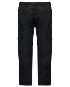 Kariban K744 - Męskie spodnie z wieloma kieszeniami Czarny