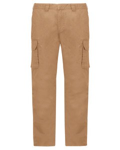 Kariban K744 - Męskie spodnie z wieloma kieszeniami Camelowy