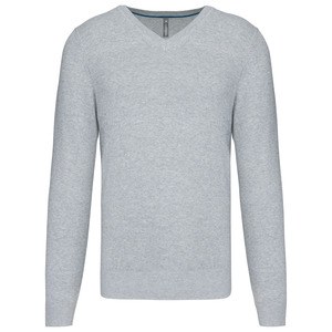 Kariban K982 - Sweter premium w szpic Delikatna szarość
