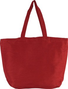 Kimood KI0231 - Duża torba juco z podszewką Washed Crimson Red