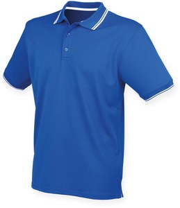 Henbury H482 - Męska koszulka polo Coolplus® Ciemnoniebieski/biały