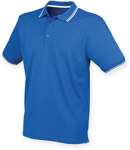 Henbury H482 - Męska koszulka polo Coolplus® Ciemnoniebieski/biały