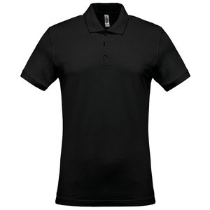 Kariban K254 - Men's short-sleeved piqué polo shirt Czarny