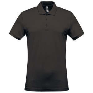 Kariban K254 - Men's short-sleeved piqué polo shirt Ciemna szarość