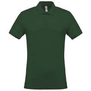 Kariban K254 - Men's short-sleeved piqué polo shirt Zieleń lasu