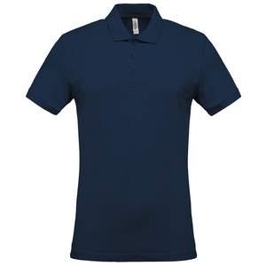 Kariban K254 - Men's short-sleeved piqué polo shirt Granatowy
