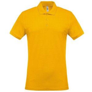 Kariban K254 - Men's short-sleeved piqué polo shirt Żółty
