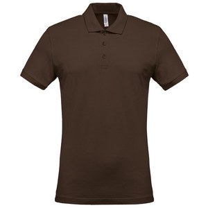 Kariban K254 - Men's short-sleeved piqué polo shirt Czekoladowy