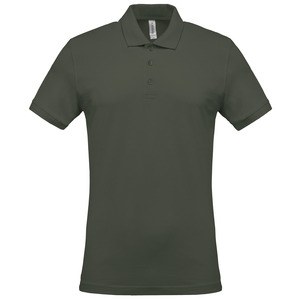 Kariban K254 - Men's short-sleeved piqué polo shirt Ciemne Khaki