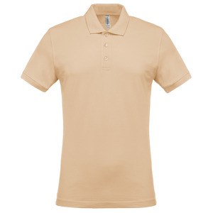 Kariban K254 - Men's short-sleeved piqué polo shirt Delikatny piasek