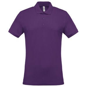 Kariban K254 - Men's short-sleeved piqué polo shirt Fioletowy