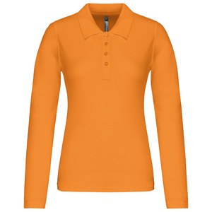 Kariban K257 - Damska koszulka polo z długim rękawem z Piki Pomarańczowy