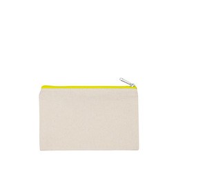 Kimood KI0720 - Małe etui z bawełnianego płótna Naturalny/ Fluorescencyjny Żółty