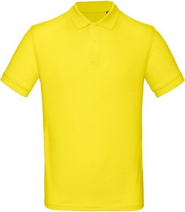 B&C CGPM430 - Men's organic polo shirt Solarna żółć