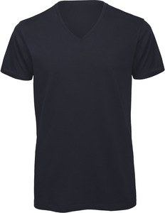 B&C CGTM044 - Men's Organic Cotton Inspire V-neck T-shirt Granatowy