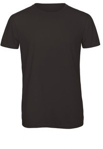 B&C CGTM055 - Men's TriBlend crew neck T-shirt Czarny