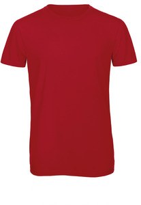 B&C CGTM055 - Men's TriBlend crew neck T-shirt Czerwony