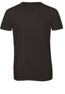 B&C CGTM057 - Men's Triblend V-neck T-shirt Czarny