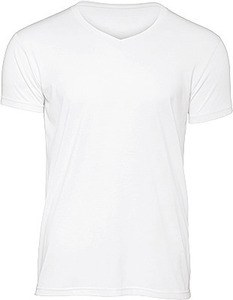 B&C CGTM057 - Men's Triblend V-neck T-shirt Biały