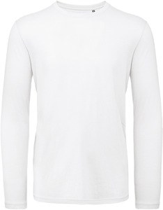 B&C CGTM070 - Men's organic Inspire long-sleeved T-shirt Biały