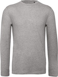 B&C CGTM070 - Men's organic Inspire long-sleeved T-shirt Sportowa szarość