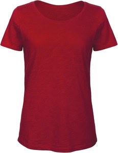 B&C CGTW047 - Ladies' Organic Slub Cotton Inspire T-shirt Szykowna czerwień