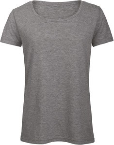 B&C CGTW056 - Ladies' TriBlend crew neck T-shirt Jasnoszary