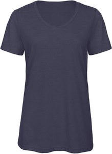 B&C CGTW058 - Ladies' TriBlend V-neck T-shirt Szarość wrzosu