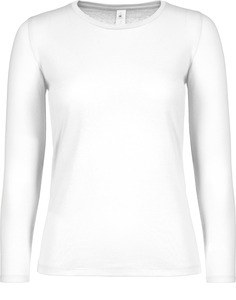 B&C CGTW06T - #E150 Ladies' T-shirt long sleeves Biały