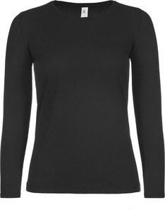 B&C CGTW06T - #E150 Ladies' T-shirt long sleeves Czarny