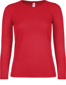 B&C CGTW06T - #E150 Ladies' T-shirt long sleeves Czerwony