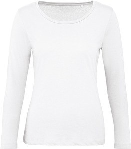 B&C CGTW071 - Ladies' organic Inspire long-sleeved T-shirt Biały