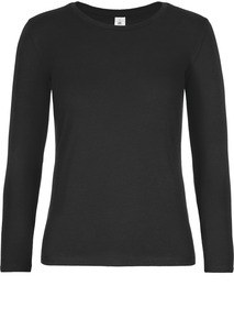 B&C CGTW08T - #E190 Ladies' T-shirt long sleeve Czarny