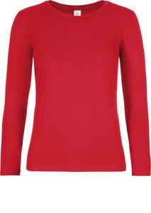 B&C CGTW08T - #E190 Ladies' T-shirt long sleeve Czerwony