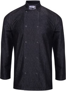Premier PR660 - Denim Chef's jacket Czarny dżins