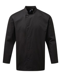 Premier PR901 - ‘Essential’ long sleeve chef’s jacket. Czarny
