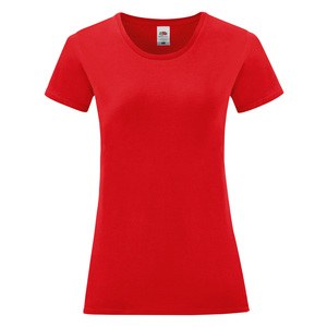 Fruit of the Loom SC61432 - Iconic-T Ladies' T-shirt Czerwony