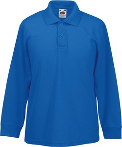 Fruit of the Loom SC63201 - 65/35 Kids' long-sleeved polo shirt ciemnoniebieski