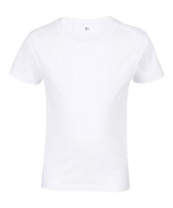 RTP Apparel 03258 - Tempo 185 Kids Dziecięcy T Shirt Z Bocznymi Szwami I Krótkimi Rękawami Biały