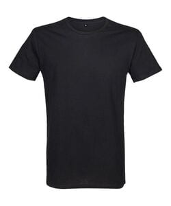 RTP Apparel 03259 - Cosmic 155 Men Męski T Shirt Z Bocznymi Szwami I Krótkimi Rękawami Głęboka czerń