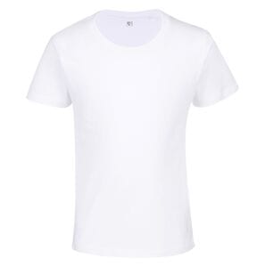 RTP Apparel 03261 - Cosmic 155 Kids Dziecięcy T Shirt Z Bocznymi Szwami I Krótkimi Rękawami Biały